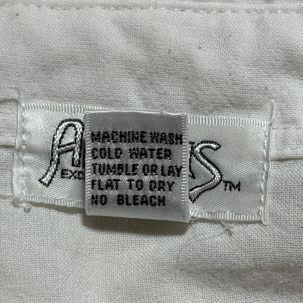Alexxus Vintage White Textured Banded Bottom Polo Shirt Mens XL Retro 90s Taiwan - Picture 8 of 9